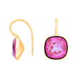 Silver ear. w/quartz glass faceted