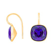 Silver ear. w/quartz glass faceted