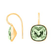 Silver ear. w/quartz glass faceted