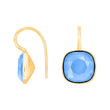 Silver ear. w/quartz glass faceted
