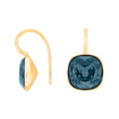 Silver ear. w/quartz glass faceted