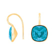 Silver ear. w/quartz glass faceted