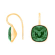 Silver ear. w/quartz glass faceted