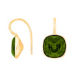 Silver ear. w/quartz glass faceted