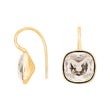 Silver ear. w/quartz glass faceted