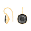 Silver ear. w/quartz glass faceted