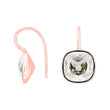 Silver ear. w/quartz glass faceted