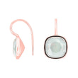 Silver ear. w/quartz glass faceted