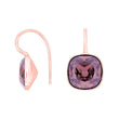Silver ear. w/quartz glass faceted