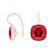 Silver ear. w/quartz glass faceted
