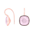 Silver ear. w/quartz glass faceted
