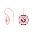 Silver ear. w/quartz glass faceted