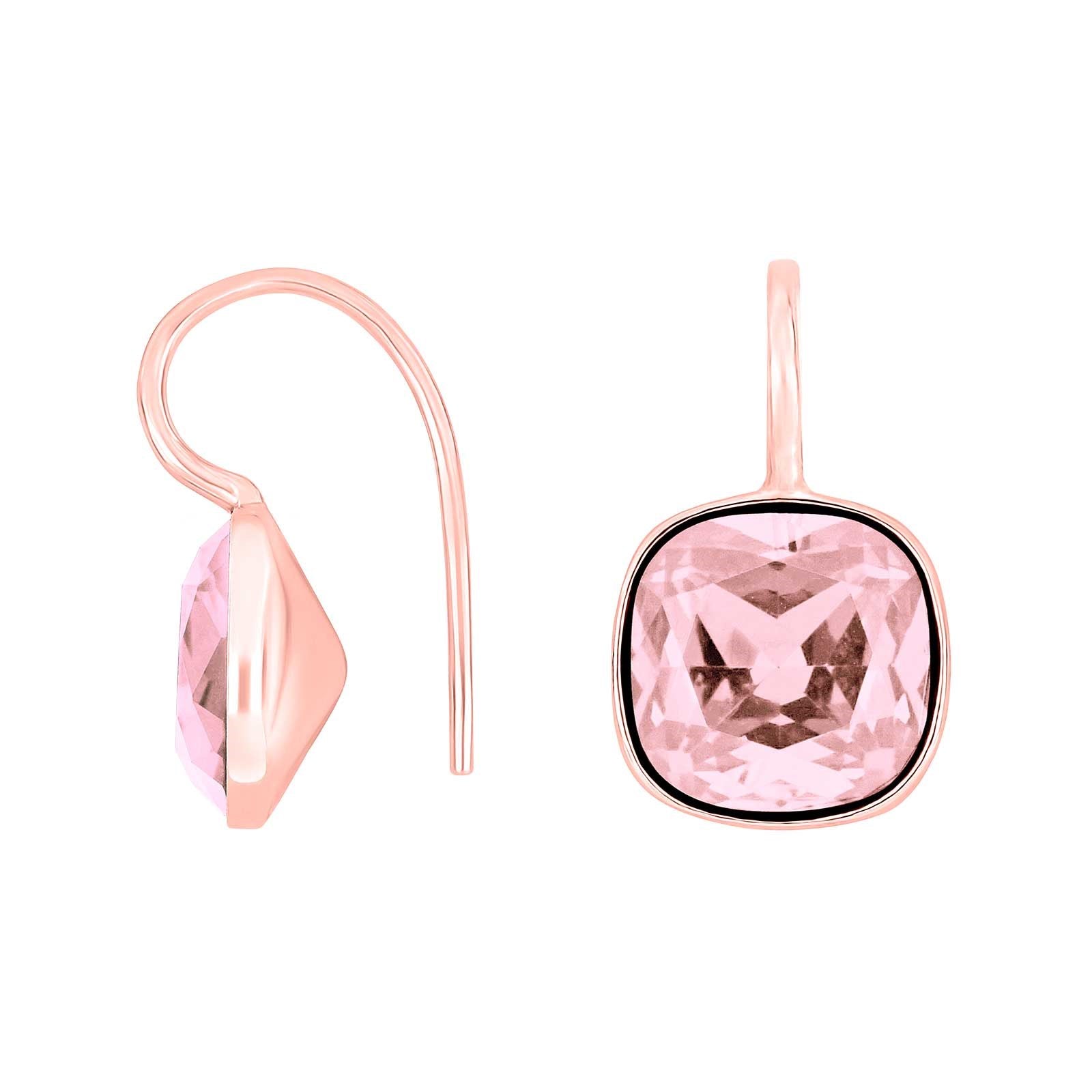 Silver ear. w/quartz glass faceted