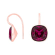 Silver ear. w/quartz glass faceted