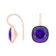 Silver ear. w/quartz glass faceted
