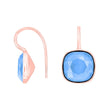 Silver ear. w/quartz glass faceted