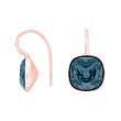 Silver ear. w/quartz glass faceted