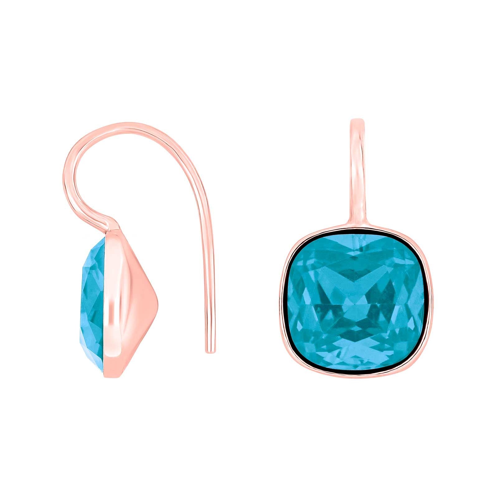 Silver ear. w/quartz glass faceted