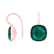 Silver ear. w/quartz glass faceted
