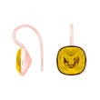 Silver ear. w/quartz glass faceted