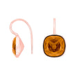 Silver ear. w/quartz glass faceted
