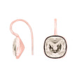 Silver ear. w/quartz glass faceted