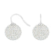 Silver ear. pavé ball w/Krg