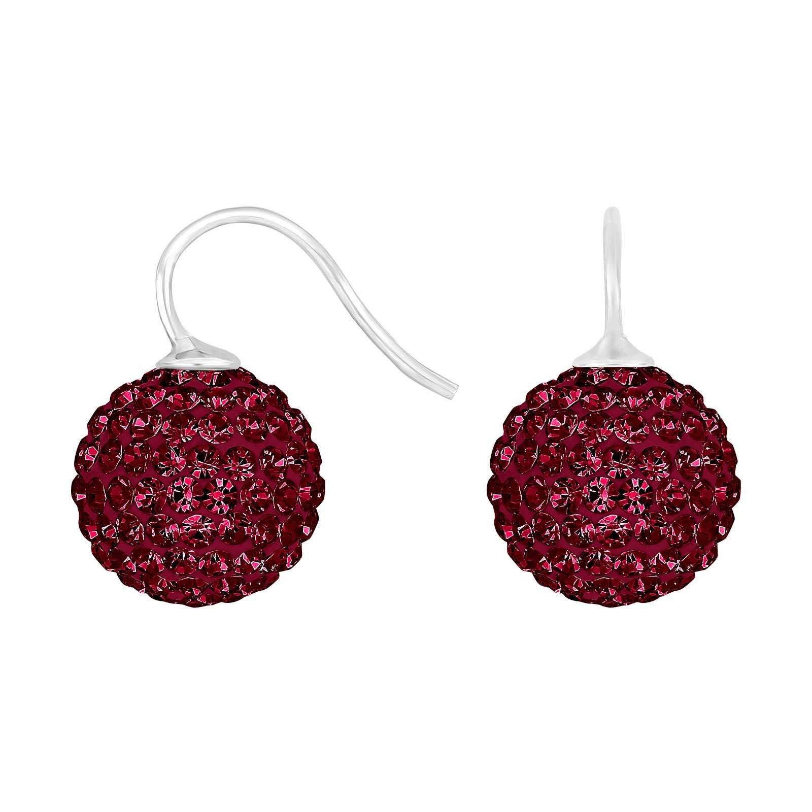 Silver ear. pavé ball w/Krg