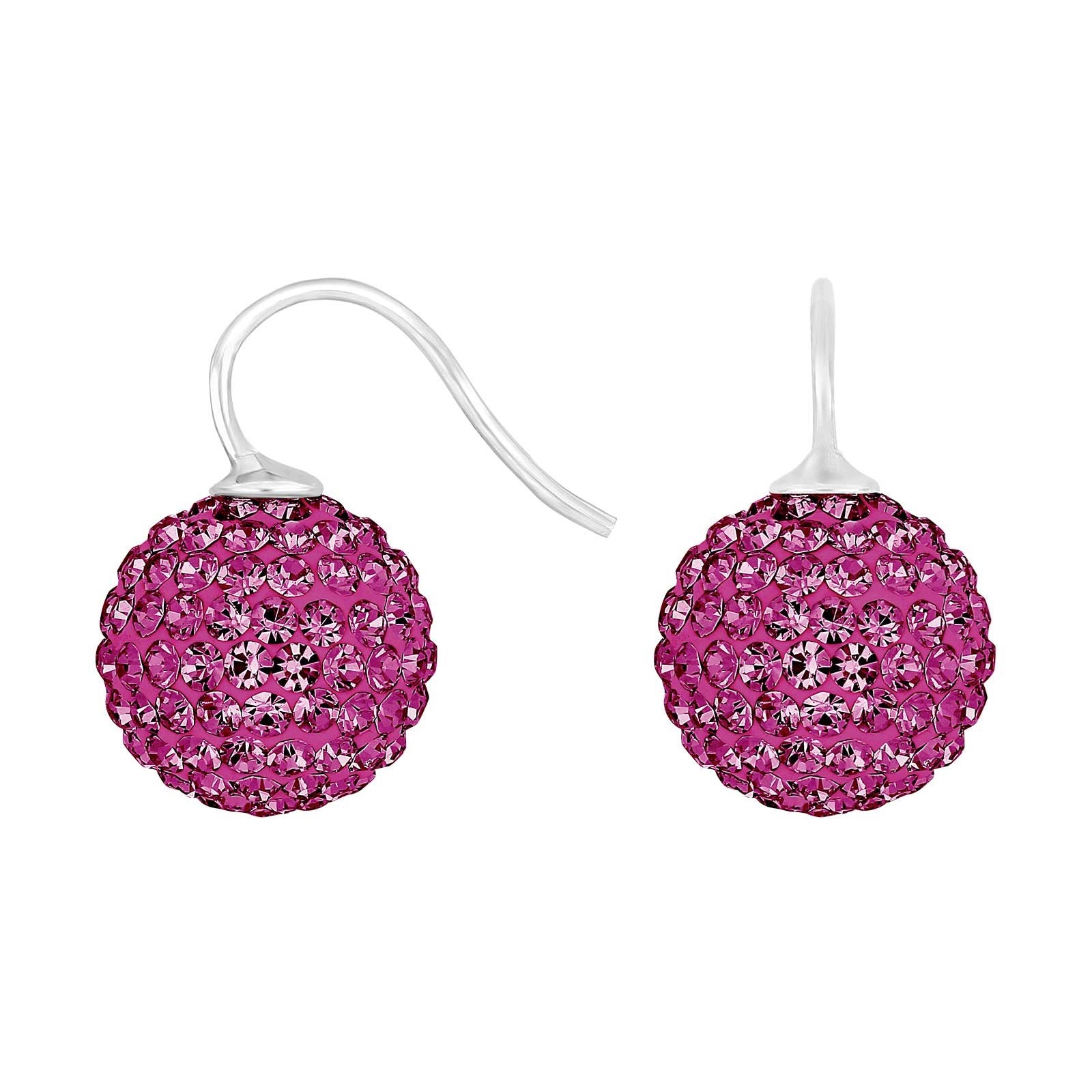 Silver ear. pavé ball w/Krg