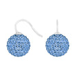 Silver ear. pavé ball w/Krg
