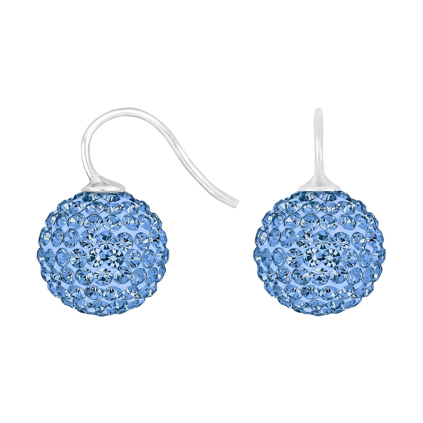 Silver ear. pavé ball w/Krg