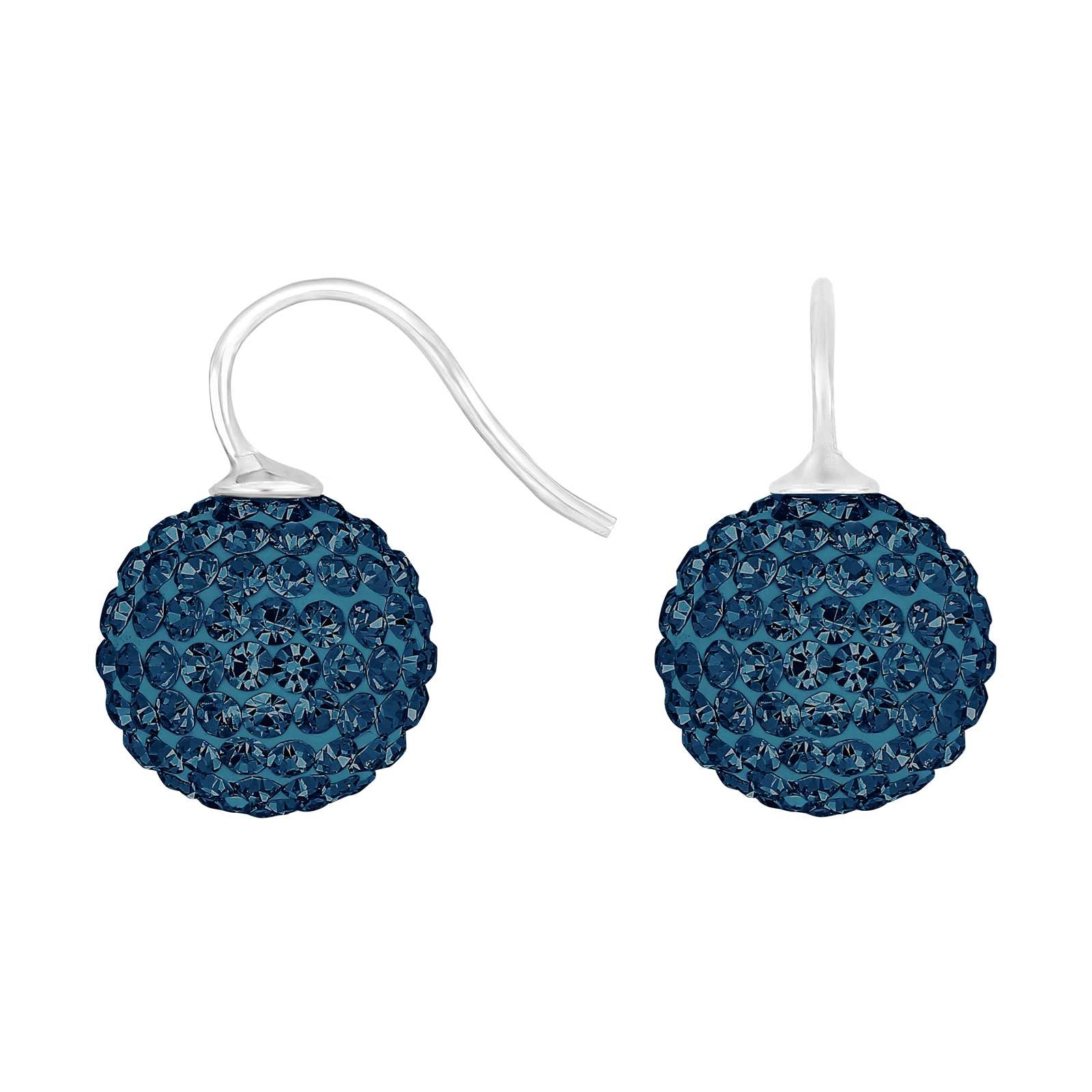 Silver ear. pavé ball w/Krg