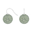 Silver ear. pavé ball w/Krg