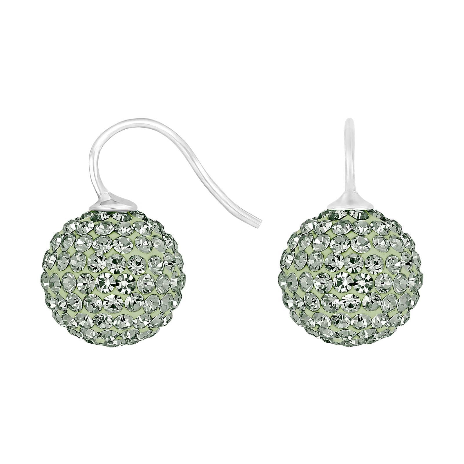 Silver ear. pavé ball w/Krg