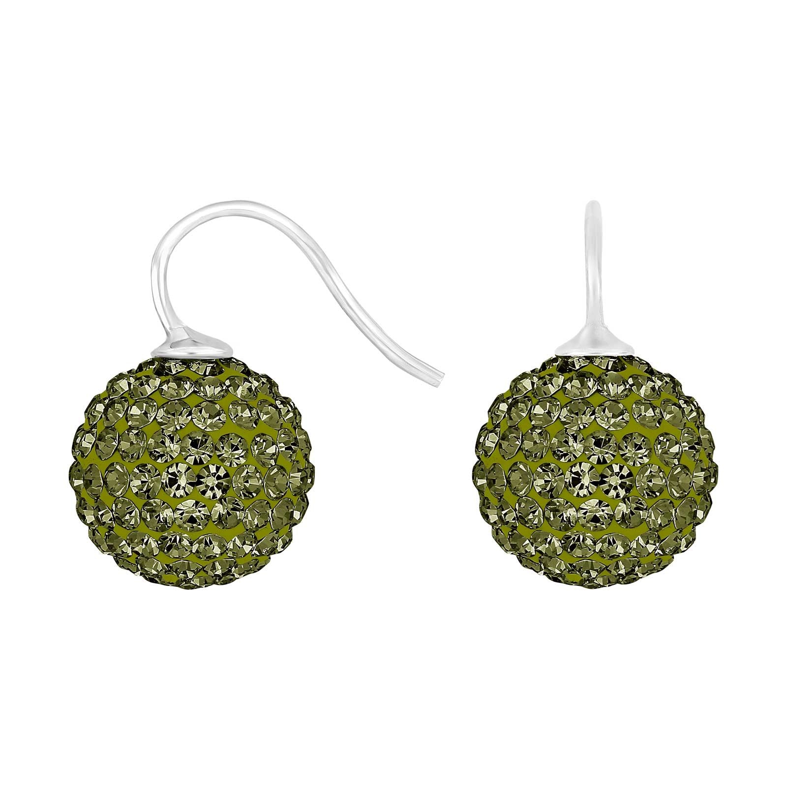 Silver ear. pavé ball w/Krg