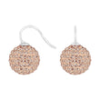 Silver ear. pavé ball w/Krg