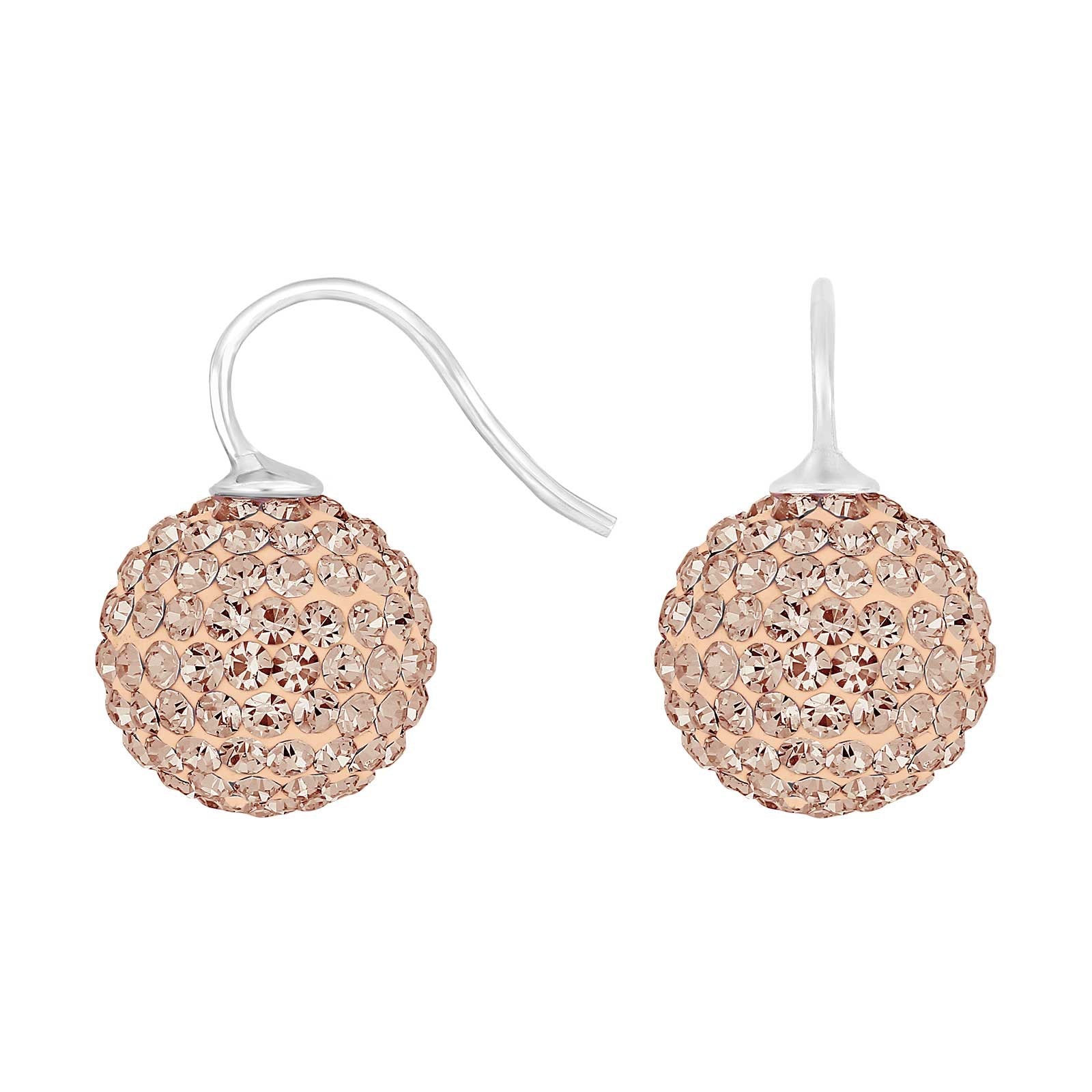 Silver ear. pavé ball w/Krg