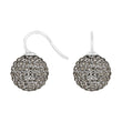 Silver ear. pavé ball w/Krg