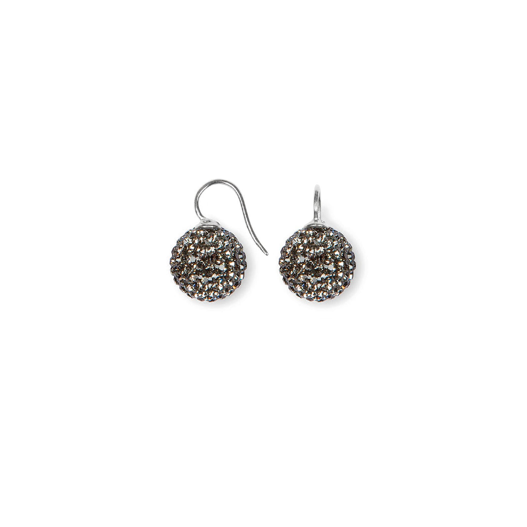 Silver ear. pavé ball w/Krg