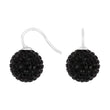 Silver ear. pavé ball w/Krg