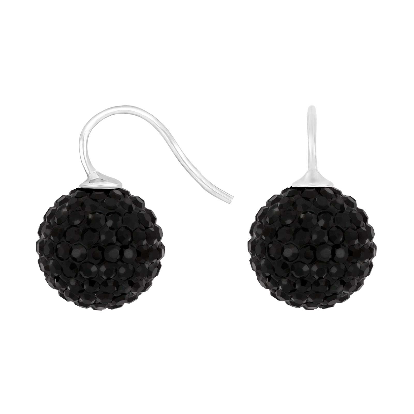 Silver ear. pavé ball w/Krg