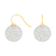 Silver ear. pavé ball w/Krg
