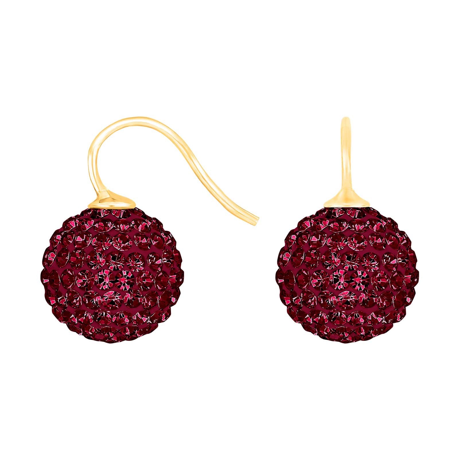 Silver ear. pavé ball w/Krg