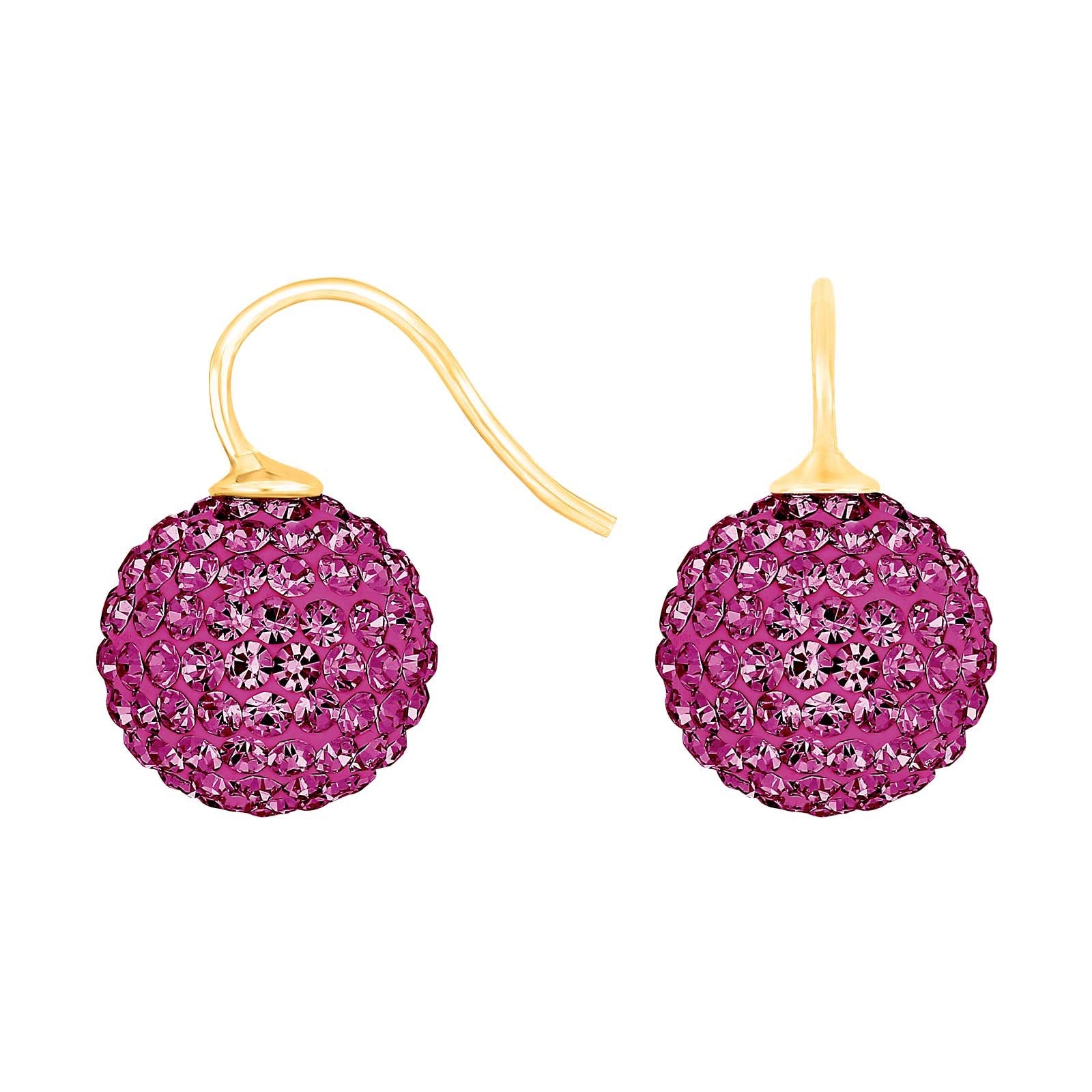 Silver ear. pavé ball w/Krg