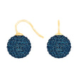 Silver ear. pavé ball w/Krg