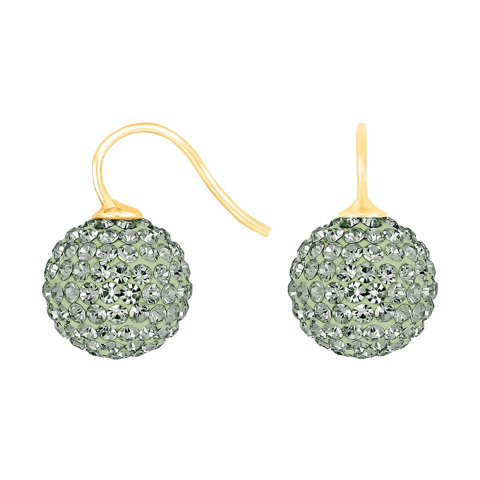 Silver ear. pavé ball w/Krg