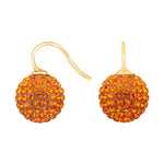 Silver ear. pavé ball w/Krg