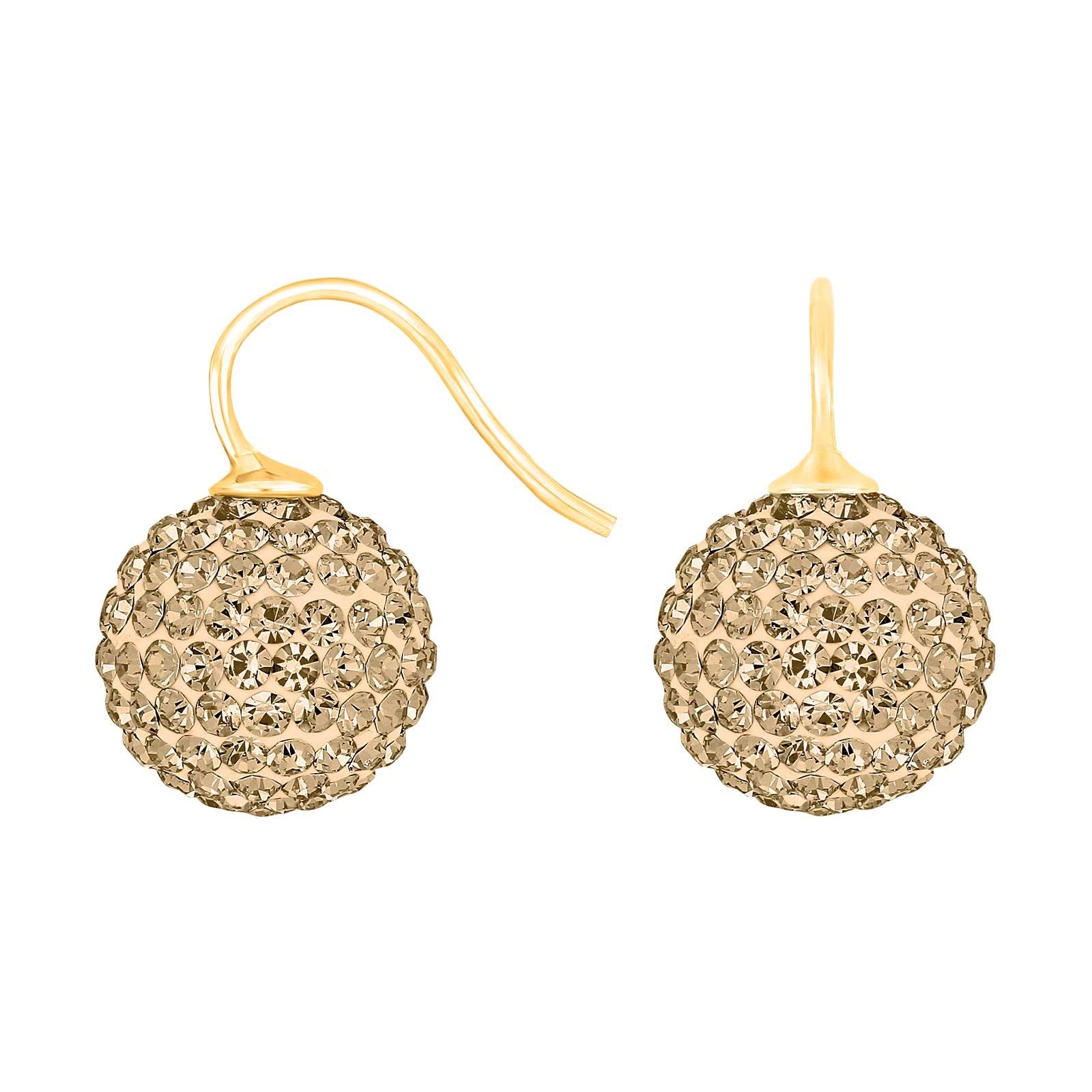 Silver ear. pavé ball w/Krg