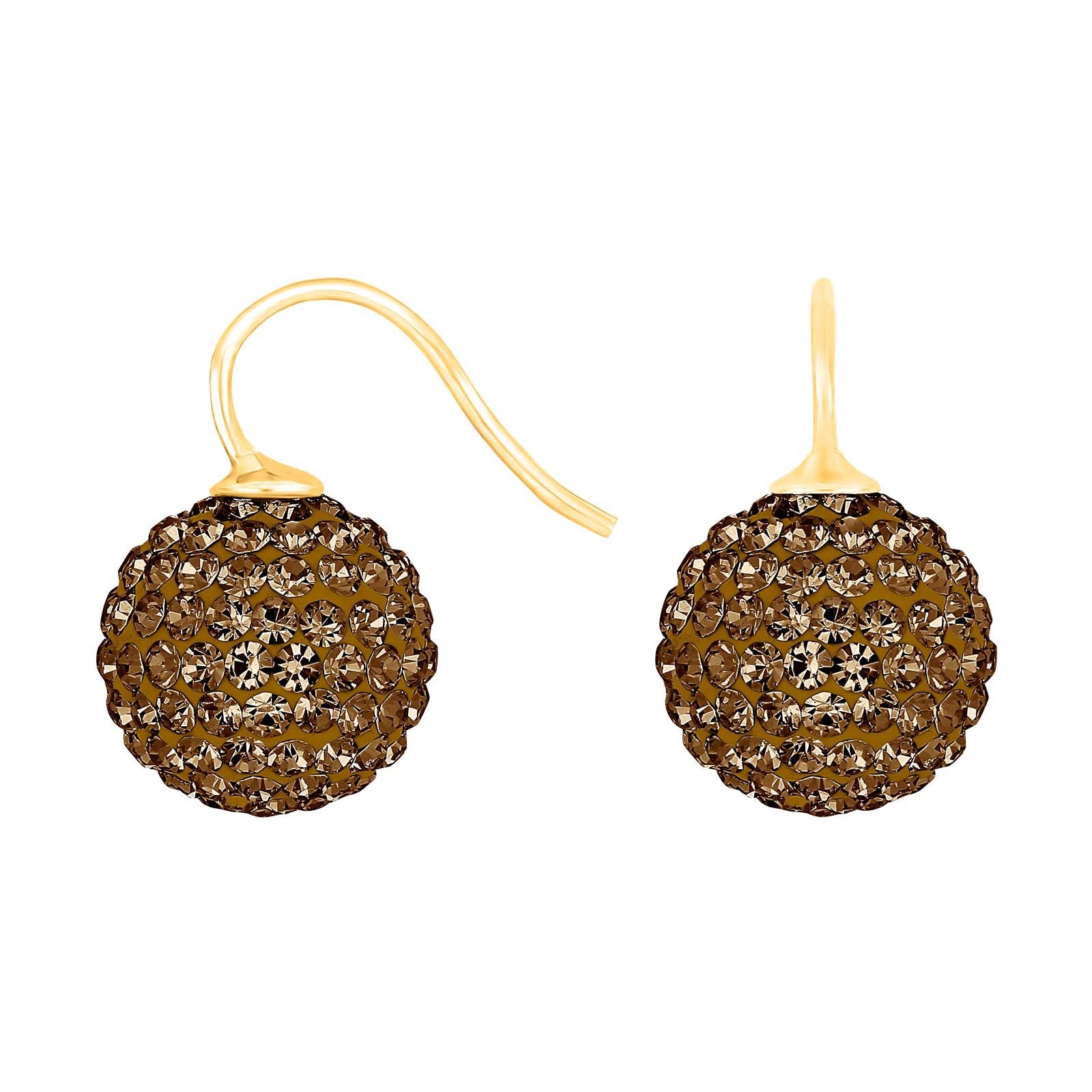 Silver ear. pavé ball w/Krg