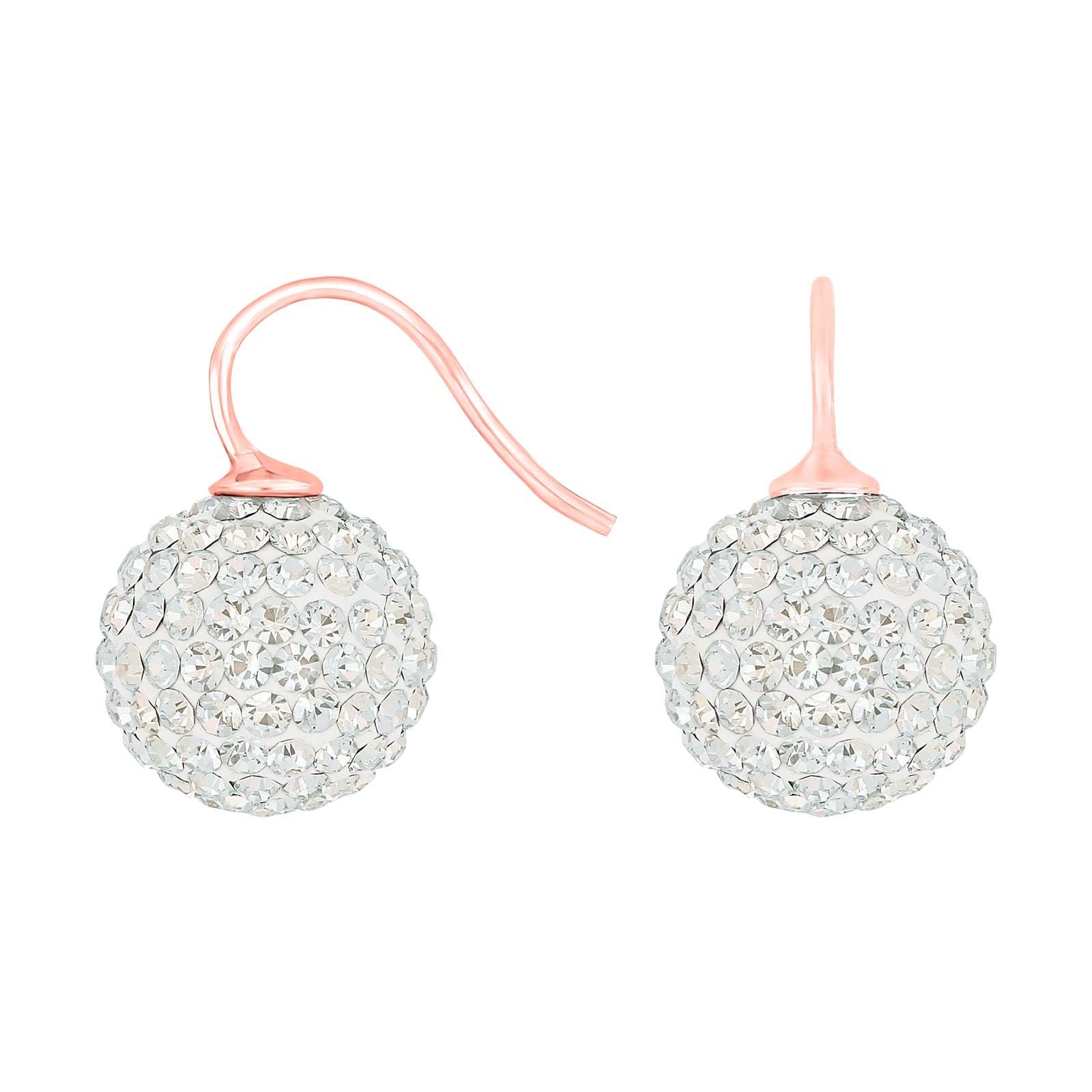 Silver ear. pavé ball w/Krg